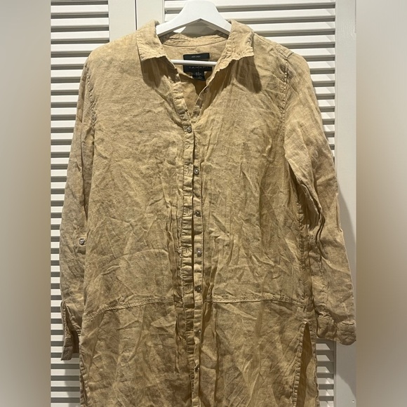 Tahari 100% linen long sleeve tunic excellent condition - Picture 9 of 10